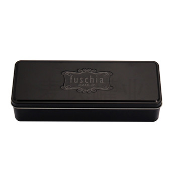 黑色翻蓋鐵盒包裝,化妝品鐵盒生產廠家