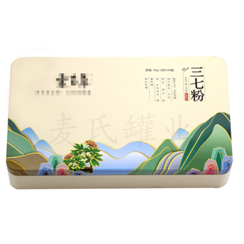 三七粉鐵罐包裝,三七直接口服飲片馬口鐵罐